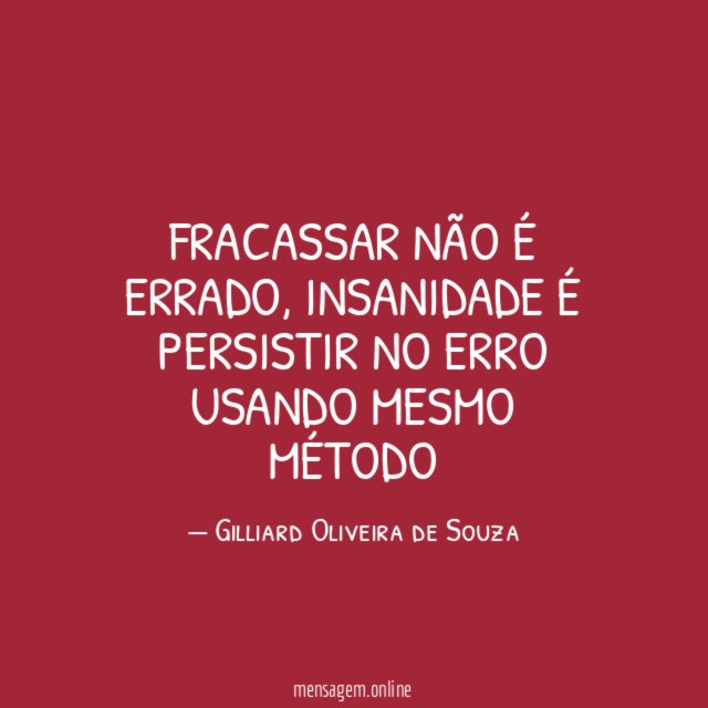Fracassar não é errado