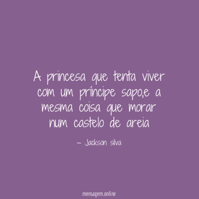 A princesa que tenta viver com um príncipe sapo