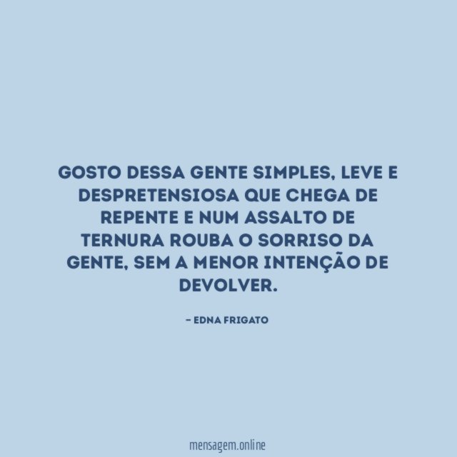 Gosto dessa gente simples