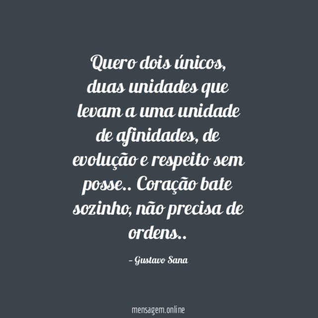 Quero dois únicos