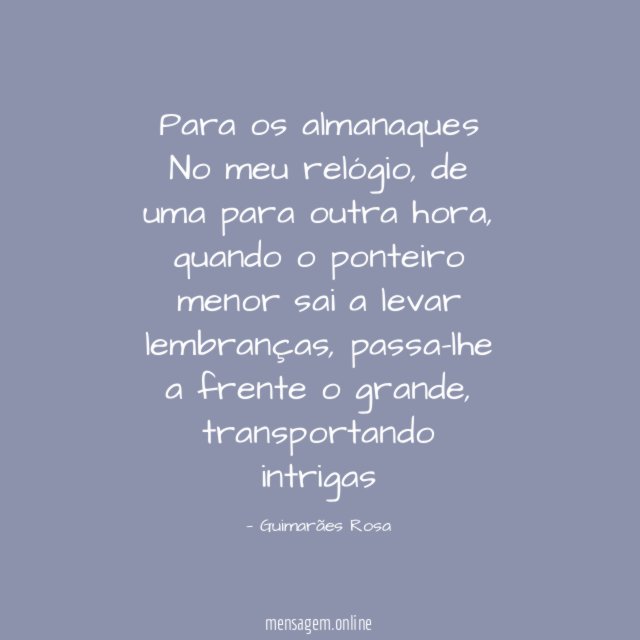 Para os almanaques No meu relógio