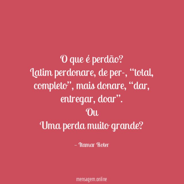 O que é perdão