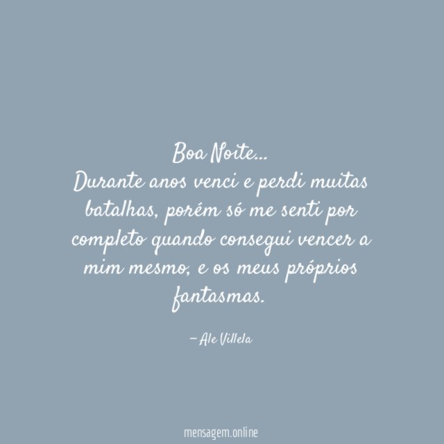 Boa Noite…