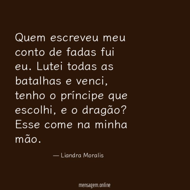 Quem escreveu meu conto de fadas fui eu