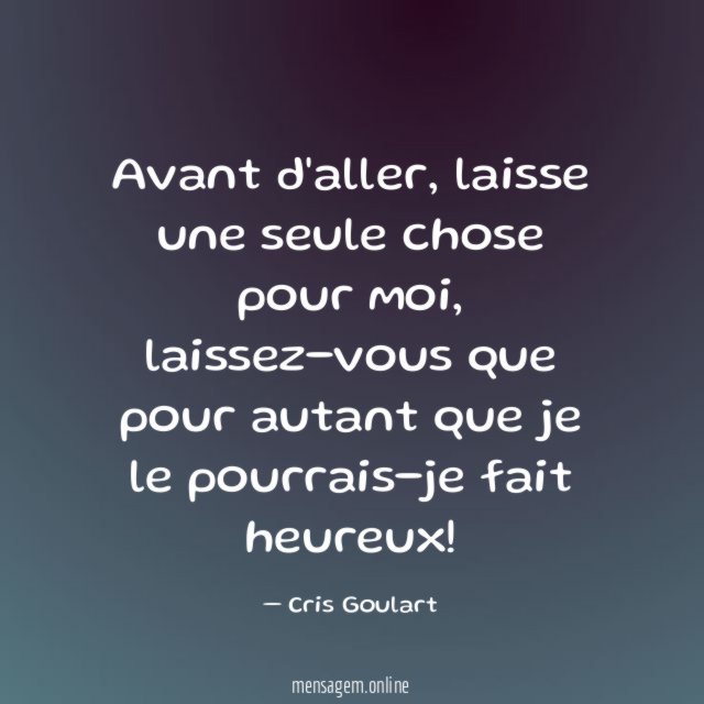 Avant d'aller
