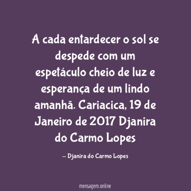 A cada entardecer o sol se despede com um espetáculo cheio de luz e esperança de um lindo amanhã.