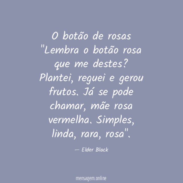 O botão de rosas