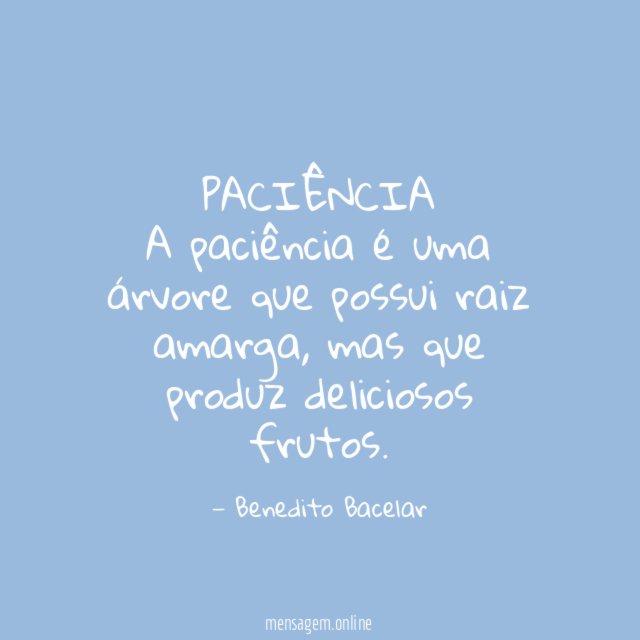 PACIÊNCIA