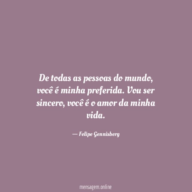 De todas as pessoas do mundo