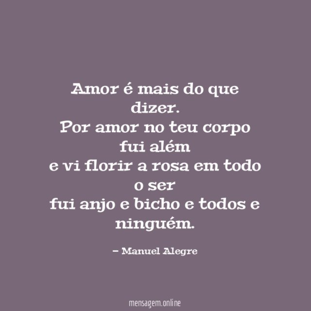 Amor é mais do que dizer