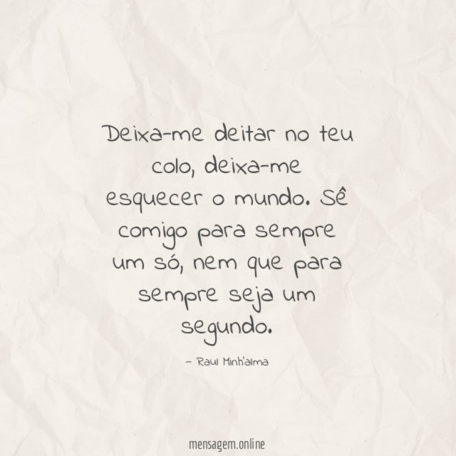 Deixa-me deitar no teu colo