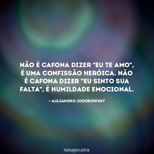 Não é cafona dizer "Eu te amo"
