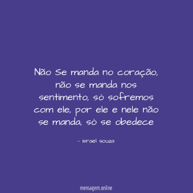 Não Se manda no coração