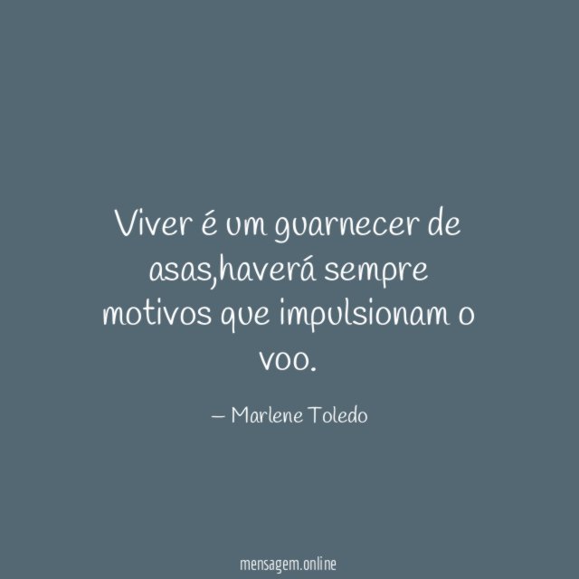 Viver é um guarnecer de asas