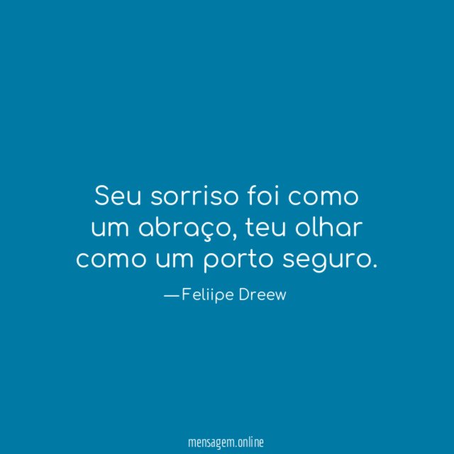 Seu sorriso foi como um abraço