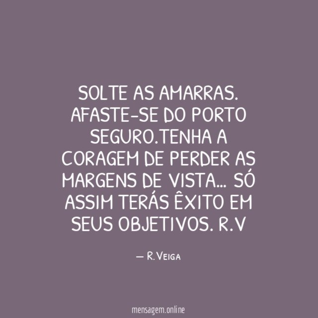 Solte as amarras