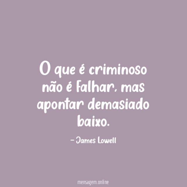 O que é criminoso não é falhar