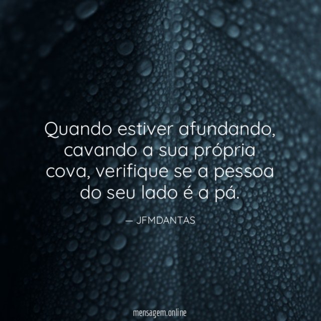 Quando estiver afundando