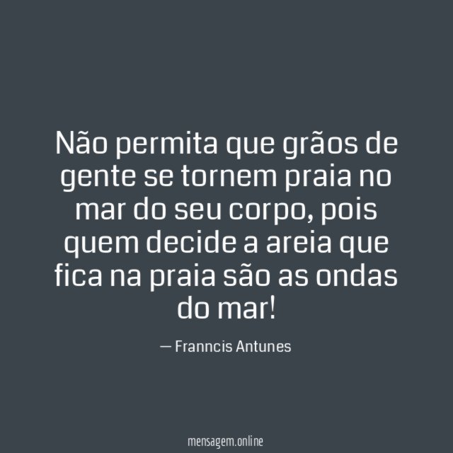 Não permita que grãos de gente se tornem