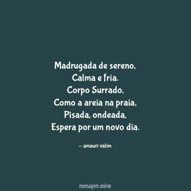 Madrugada de sereno