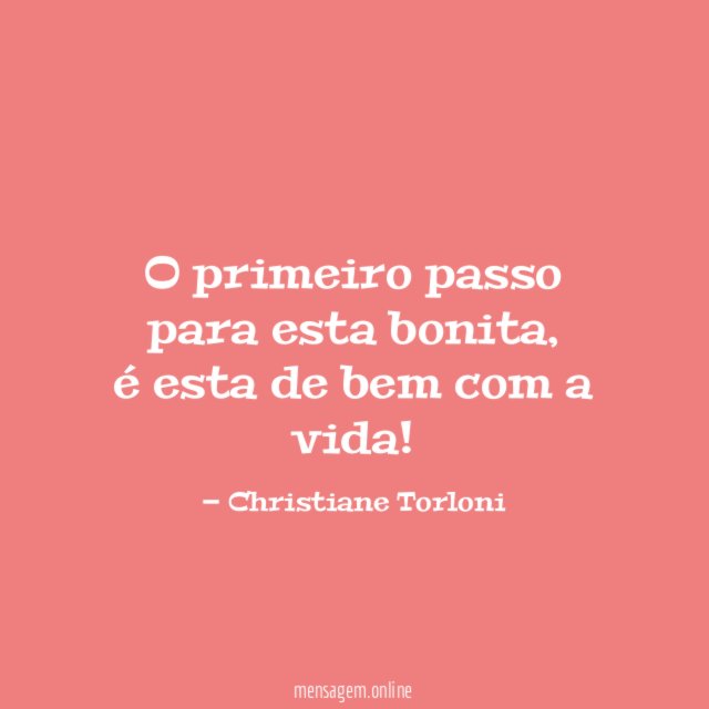 O primeiro passo para esta bonita