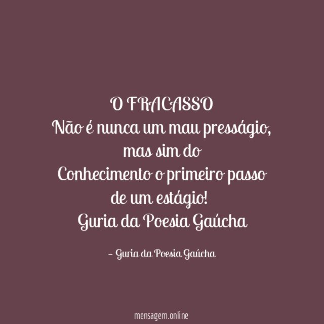 O FRACASSO