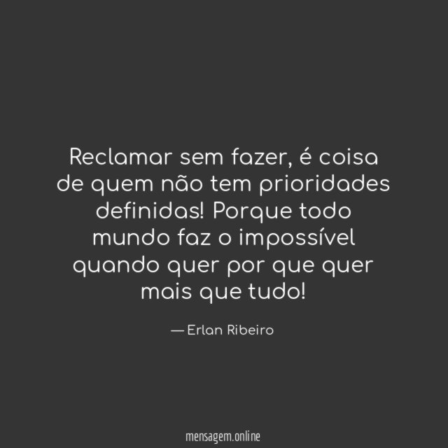 Reclamar sem fazer
