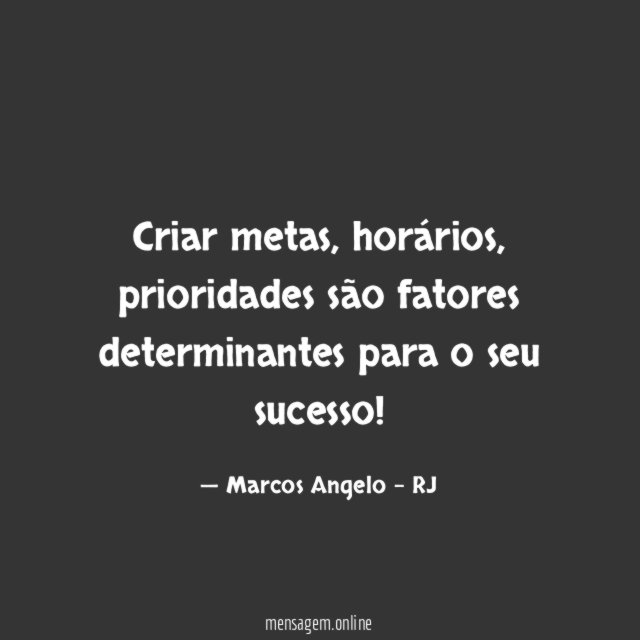 Criar metas