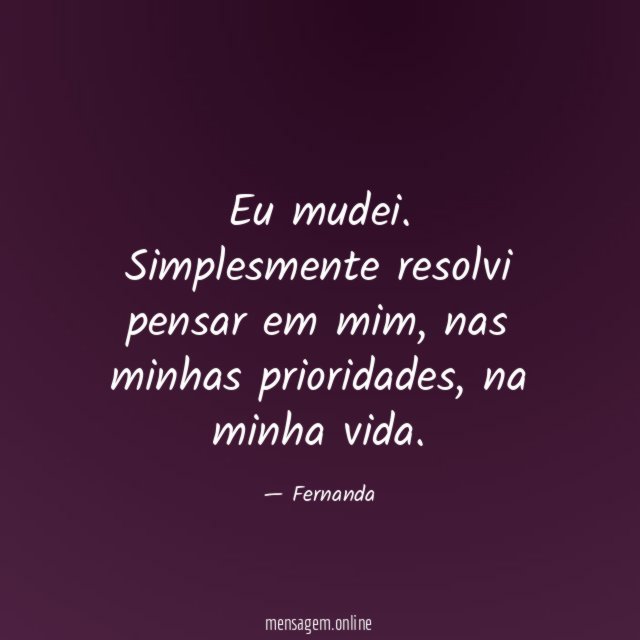 Eu mudei