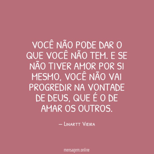 Você não pode dar o que você não tem