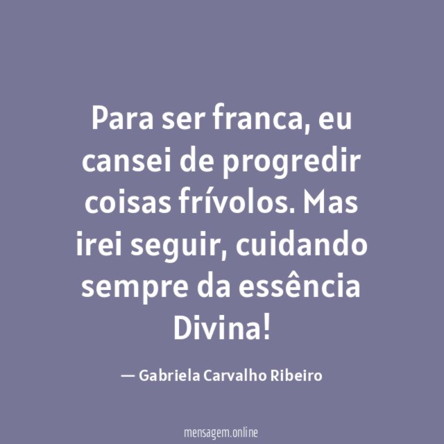 Para ser franca