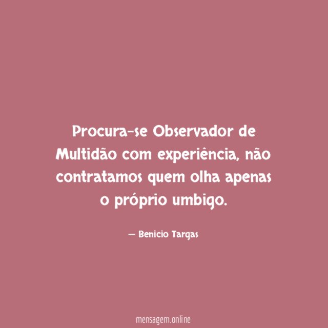Procura-se Observador de Multidão com experiência
