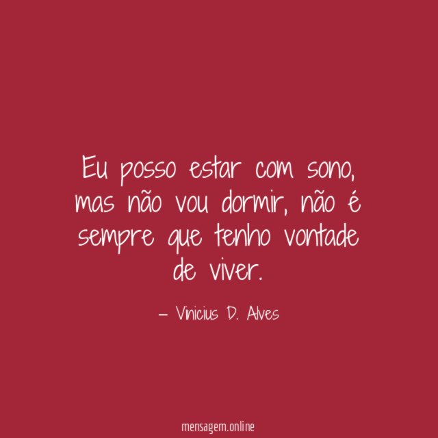Eu posso estar com sono