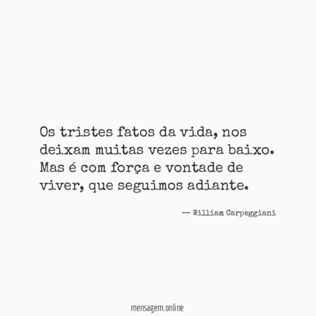 Os tristes fatos da vida