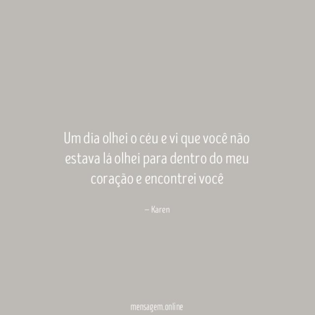 Um dia olhei o céu e vi que