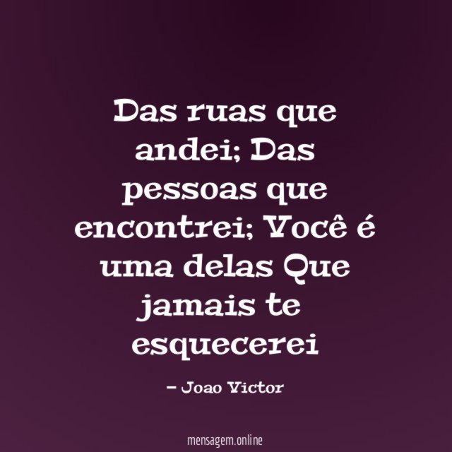 Das ruas que andei;