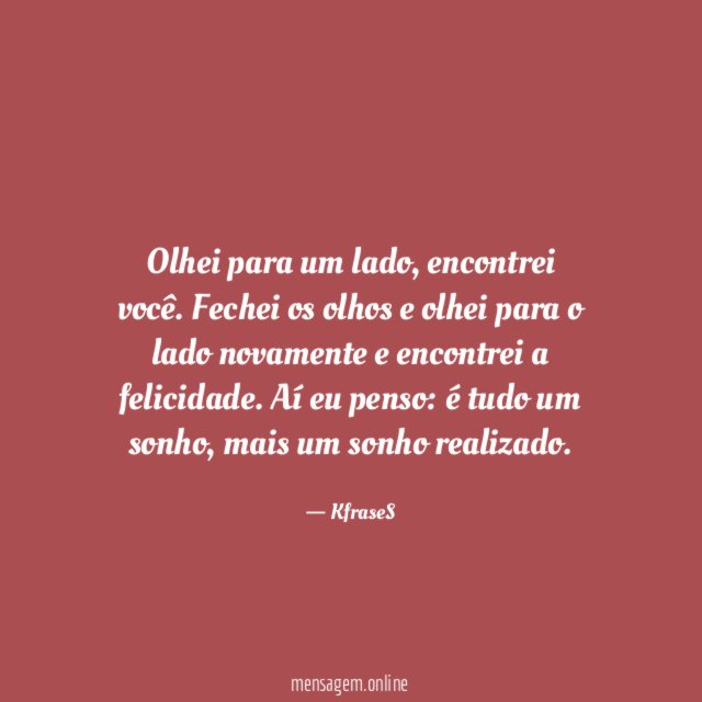 Olhei para um lado