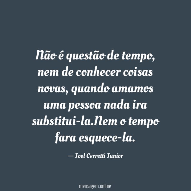 Não é questão de tempo