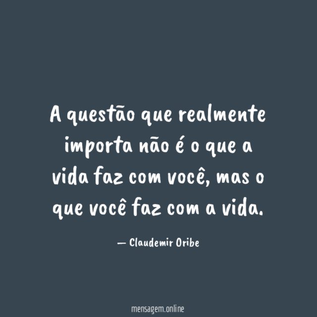 A questão que realmente importa não é