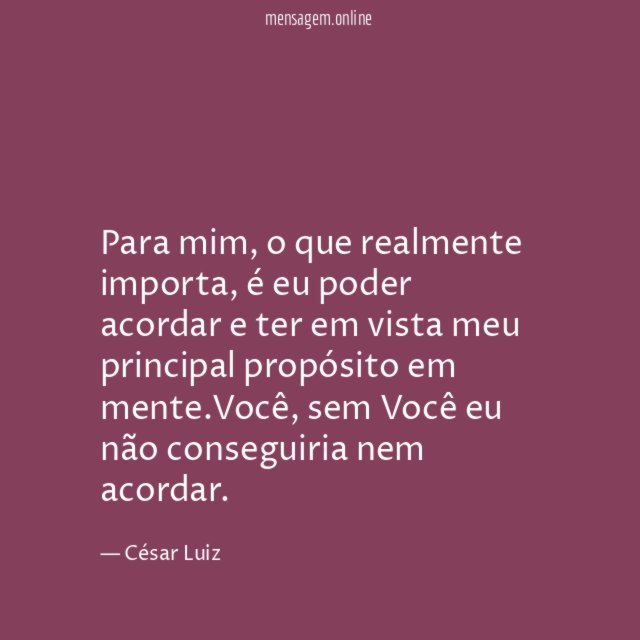 Para mim