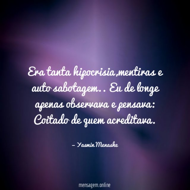Era tanta hipocrisia