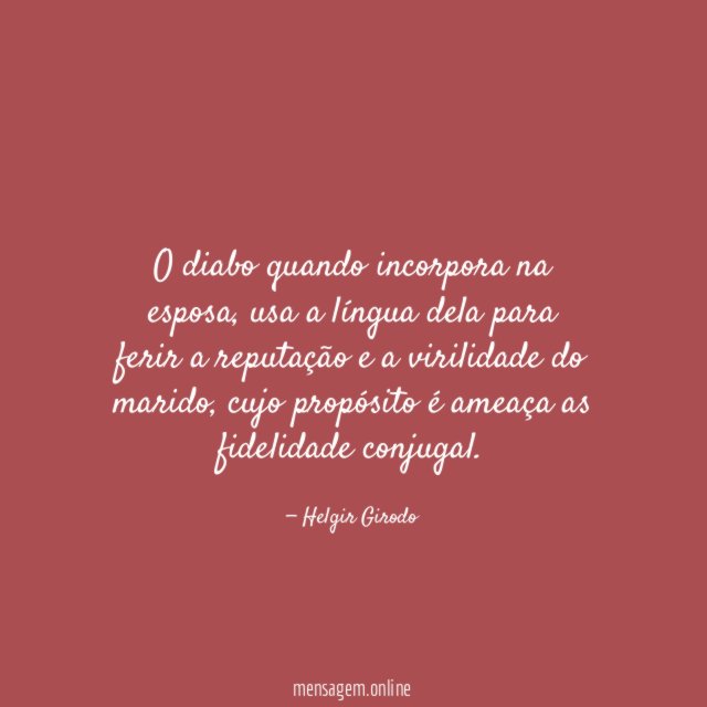 o diabo quando incorpora na esposa