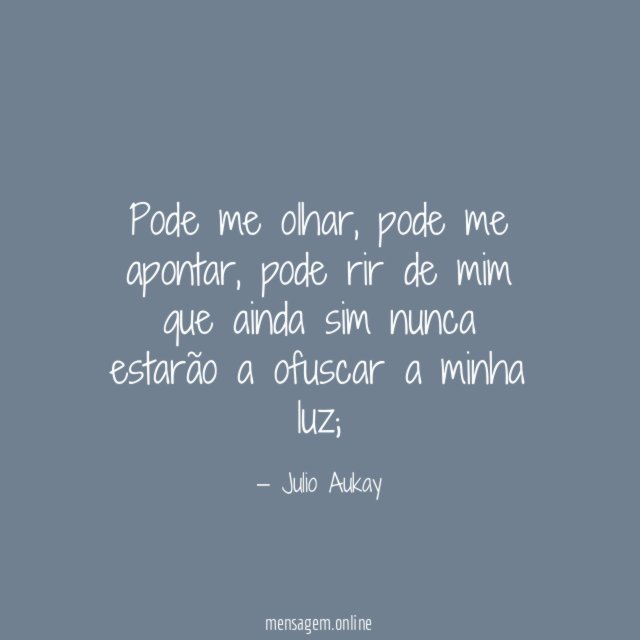 Pode me olhar