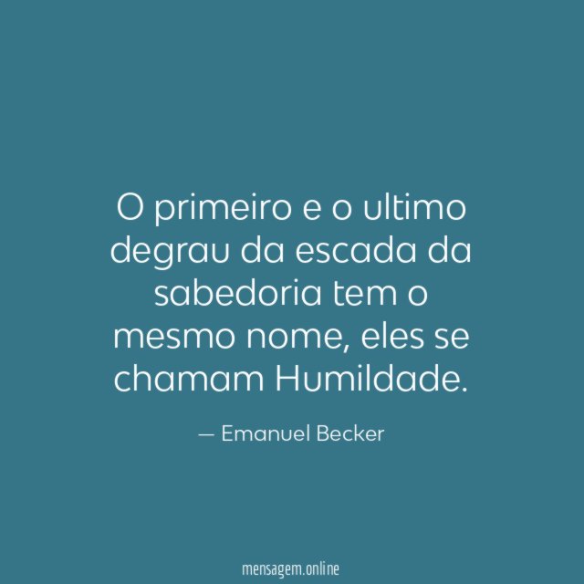 O primeiro e o ultimo degrau da escada