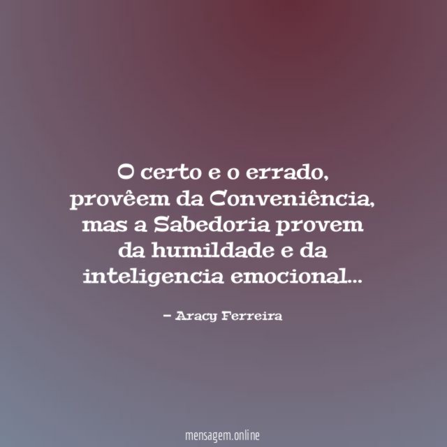 O certo e o errado