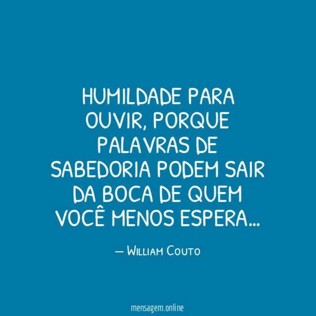 Humildade para ouvir