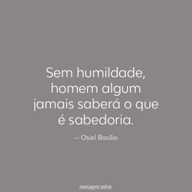 Sem humildade
