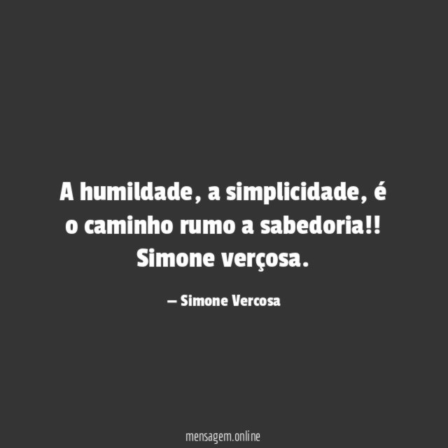 A humildade