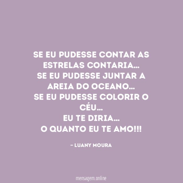 Se eu pudesse contar as estrelas contaria