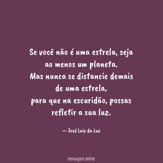 Se você não é uma estrela